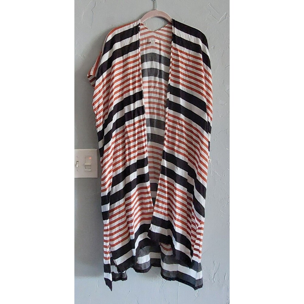 Loft Cardigan Women's Size M/L,,striped, Rayón, Cotton, Super Soft, Indian, Open